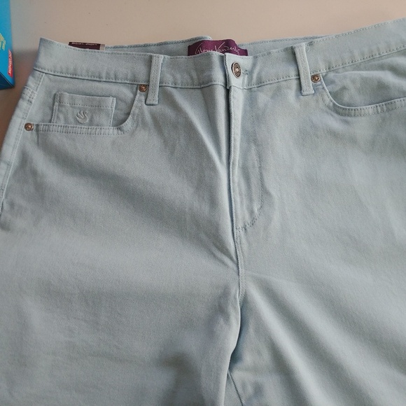 Gloria Vanderbilt Classic Rise Green Jeans Sz 14 - Picture 3 of 4